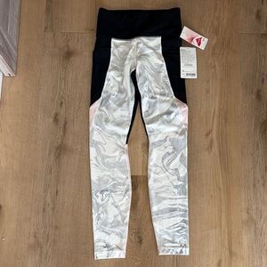 Athleta Marble Salutation Stash Pocket Tight - XS